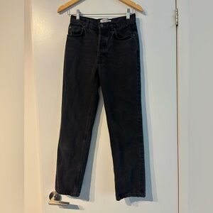 Reformation Black Faded Straight Leg Jeans Size 26
